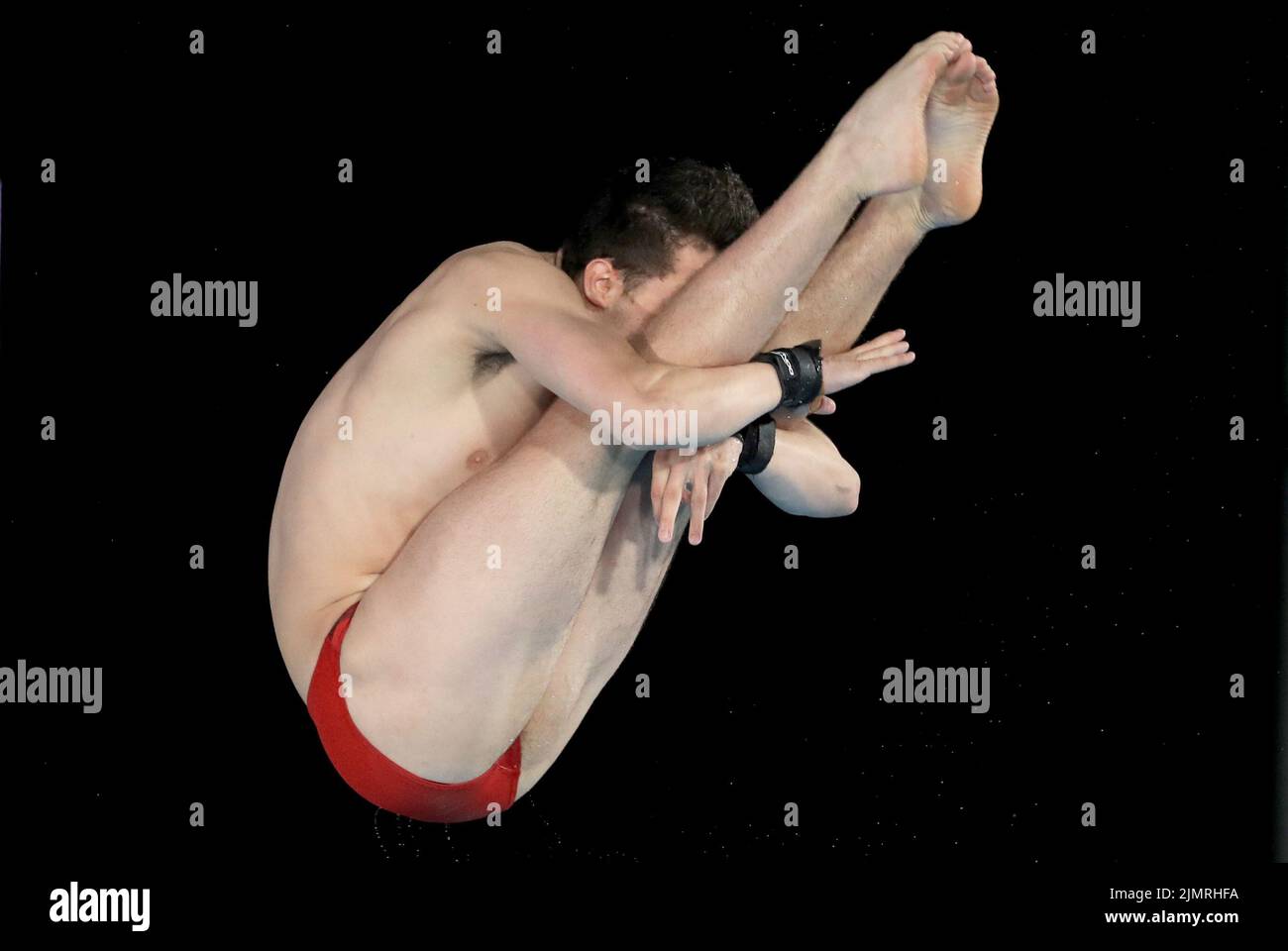 Wales’ Aidan Heslop in action during the Men’s 10m Platform Final at Sandwell Aquatics Centre on day ten of the 2022 Commonwealth Games in Birmingham. Picture date: Sunday August 7, 2022. Stock Photo