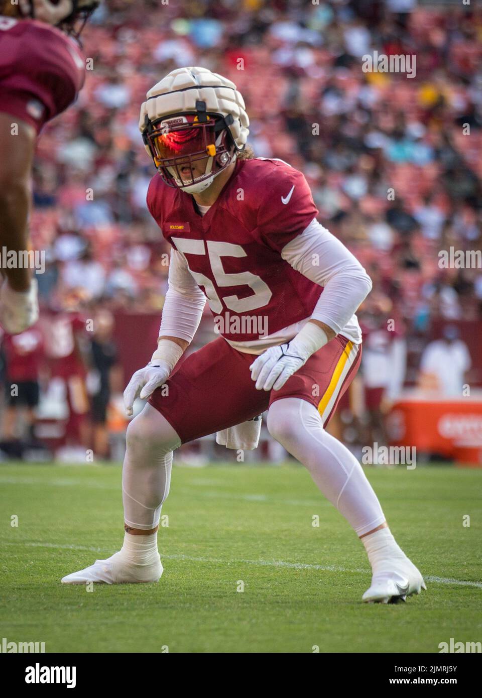 August 6, 2022: Washington Commanders Linebacker Cole Holcomb (55 ...