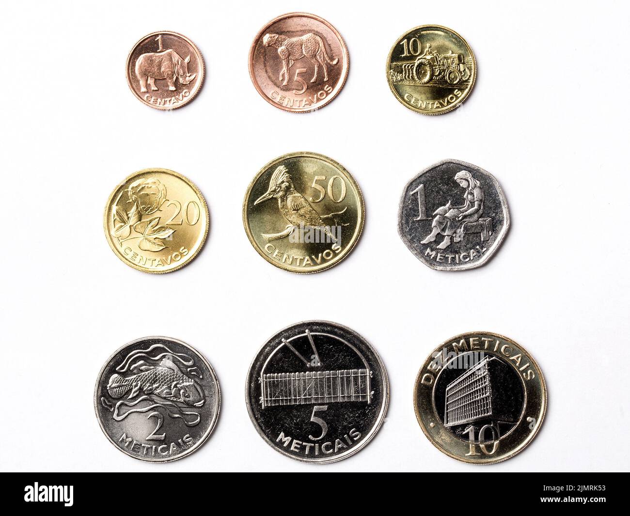 Metical Mozambican metical on a white background Stock Photo - Alamy