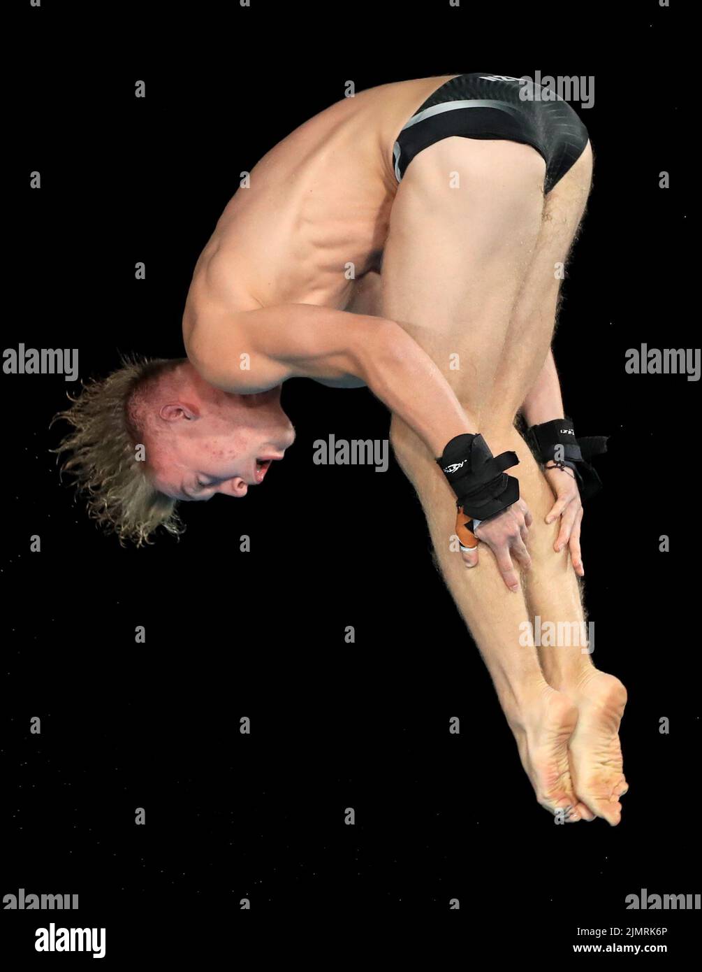 New Zealand’s Luke Peter Sipkes in action during the Men’s 10m Platform Final at Sandwell Aquatics Centre on day ten of the 2022 Commonwealth Games in Birmingham. Picture date: Sunday August 7, 2022. Stock Photo