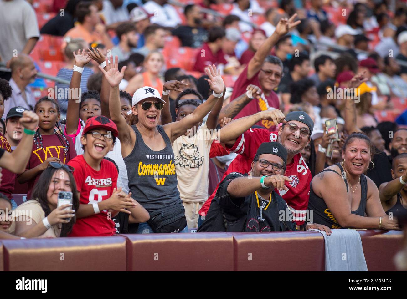 August 6, 2022 Washington Commanders fans enjoying the experience
