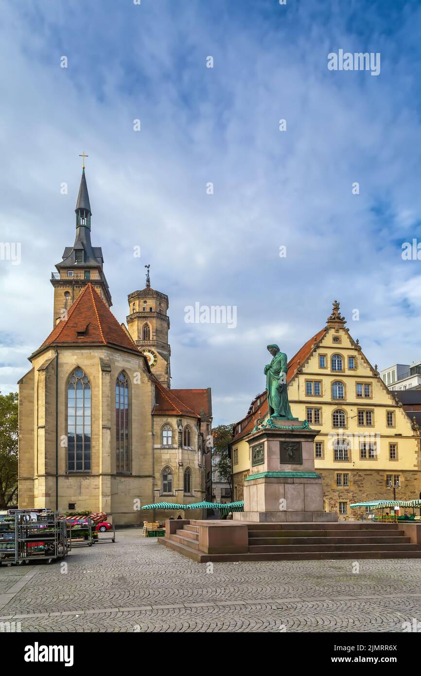 Schillerplatz square, Stuttgart, Germany Stock Photo - Alamy