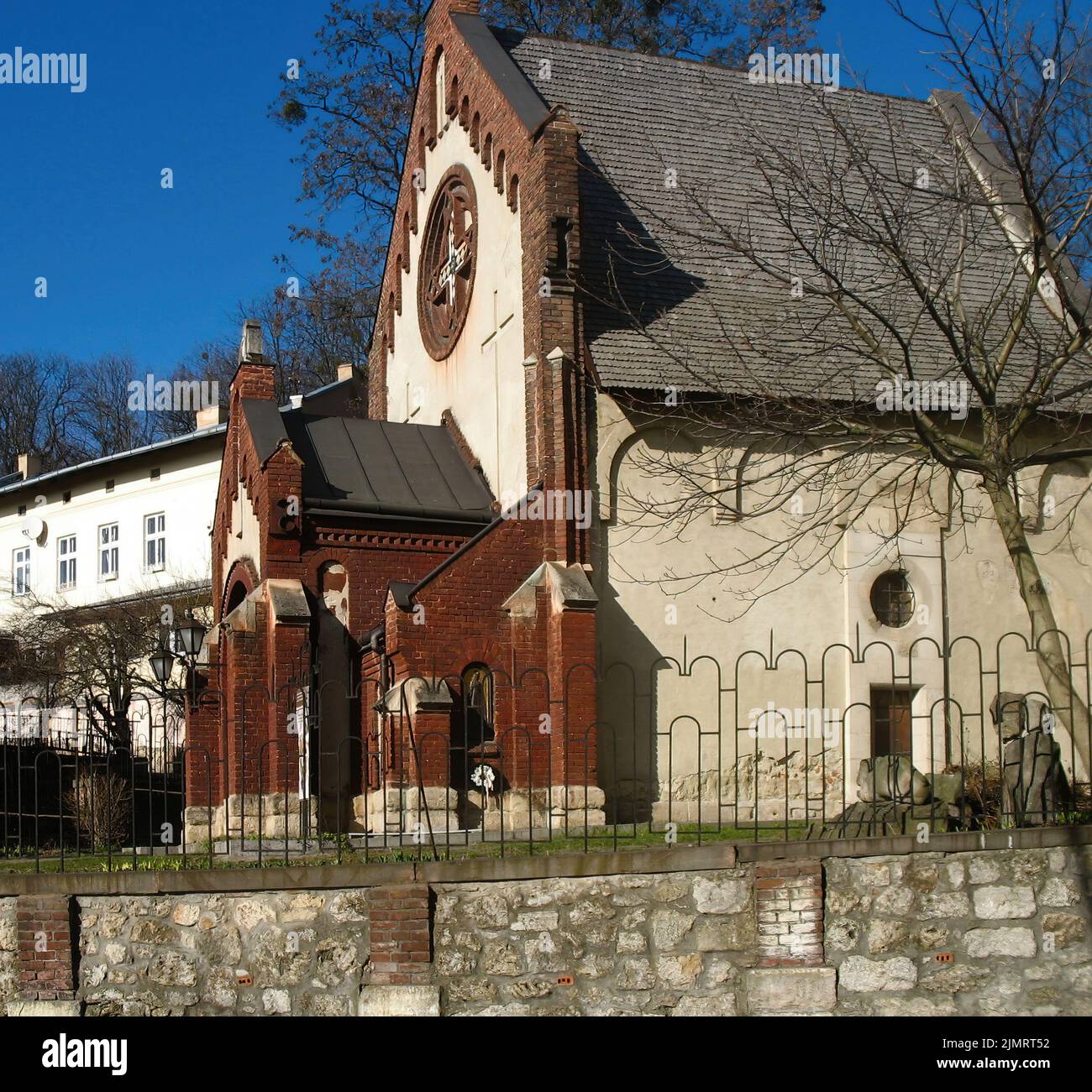 The pretty Ukrainian city of Lviv with its churches and palaces in the small historic center, which refer to suggestive and romantic atmospheres Stock Photo