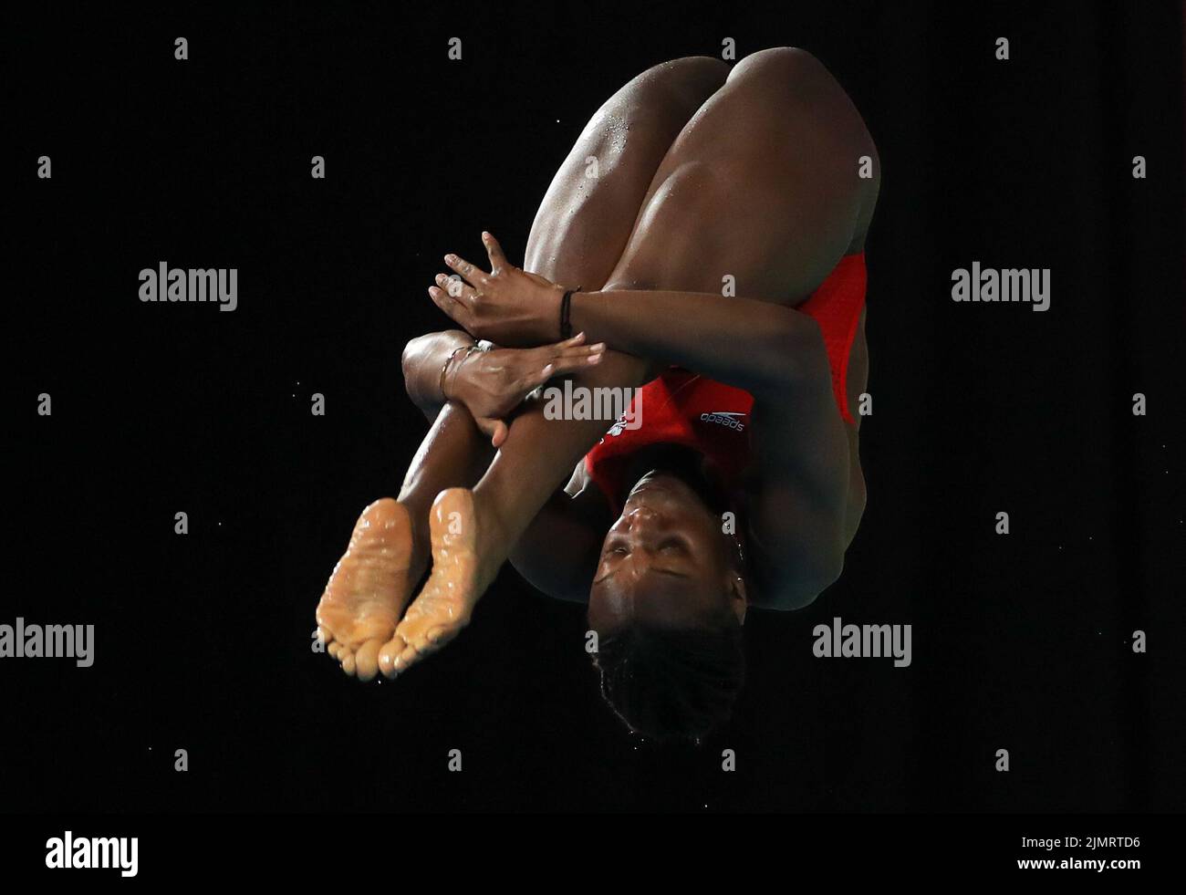 England’s Desharne Bent-Ashmeil in action during the Women’s 3m Springboard Final at Sandwell Aquatics Centre on day ten of the 2022 Commonwealth Games in Birmingham. Picture date: Sunday August 7, 2022. Stock Photo