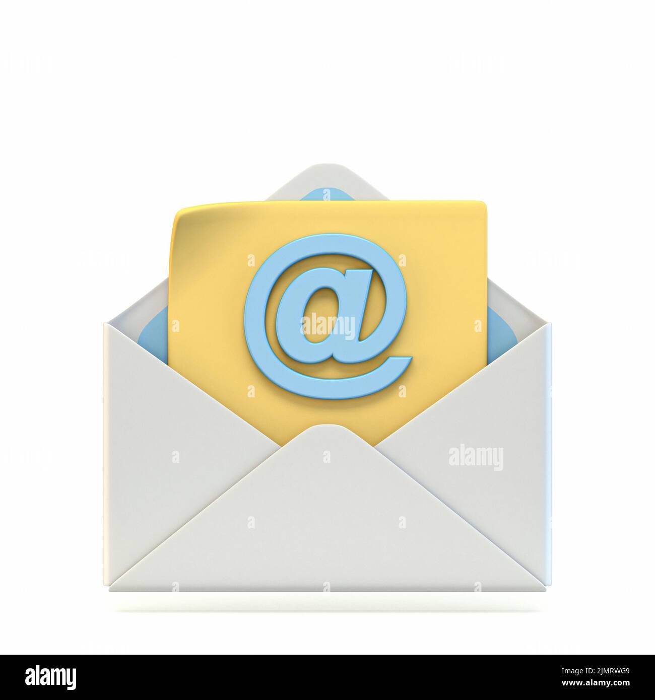 Mail icon with AT symbol 3D Stock Photo - Alamy