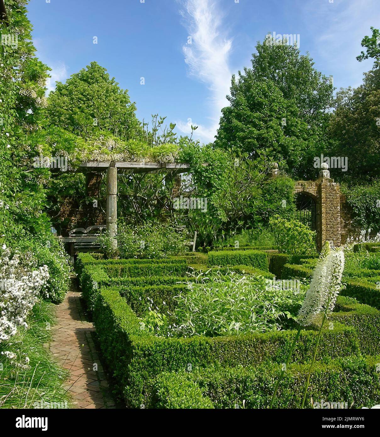 The Elizabethan tower at Sissinghurst in summer, one of the most famous