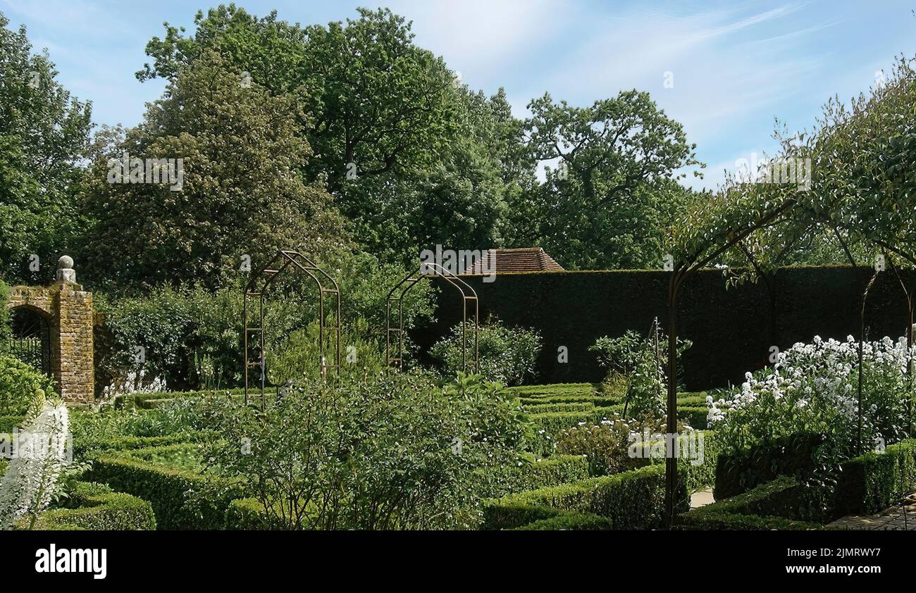 The Elizabethan tower at Sissinghurst in summer, one of the most famous