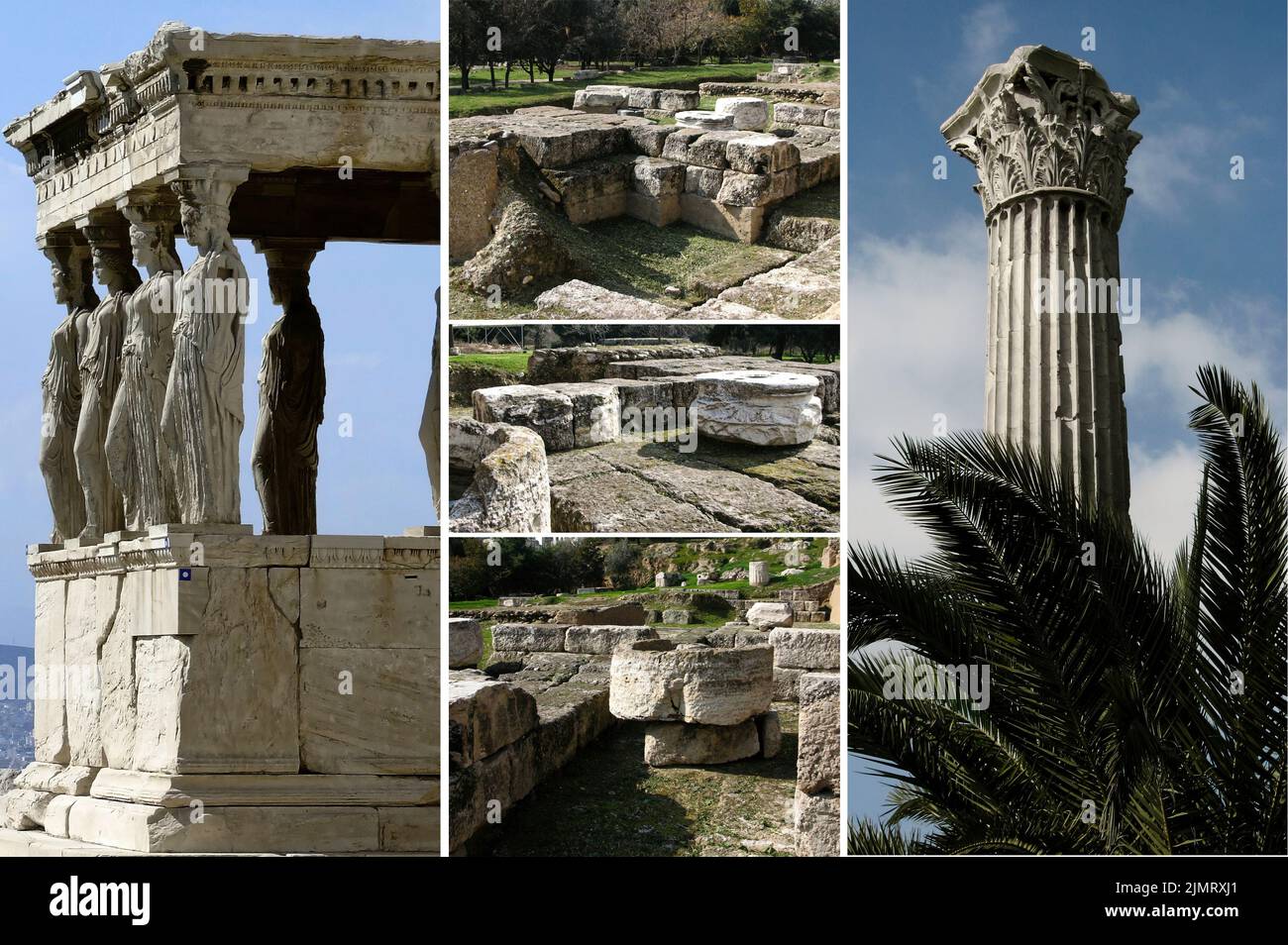 Athens.Symbol of classical civilization, a fascinating capital with a strong personality that combines modern and ancient in a unique mix. Stock Photo