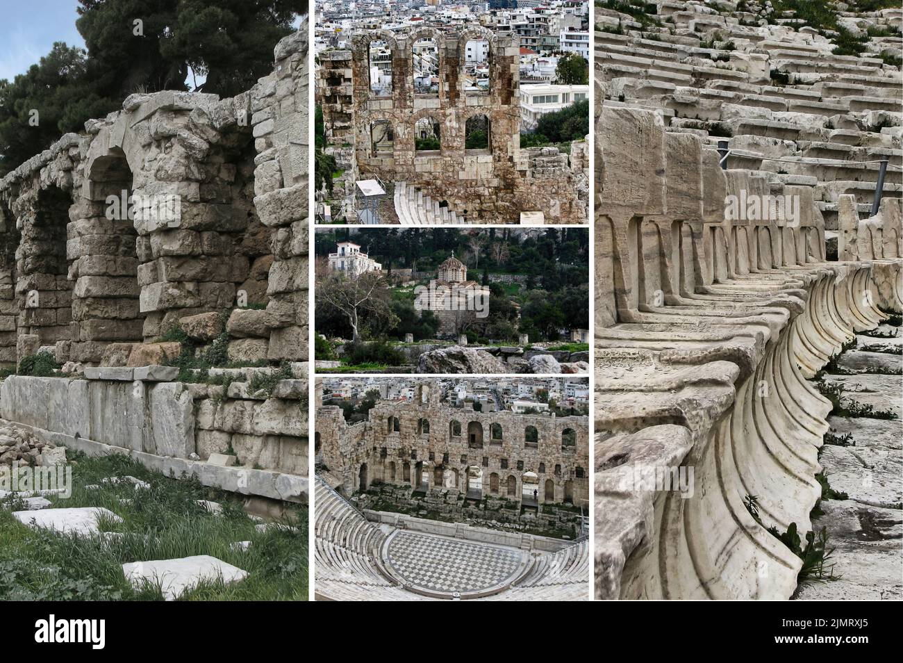 Athens.Symbol of classical civilization, a fascinating capital with a strong personality that combines modern and ancient in a unique mix. Stock Photo