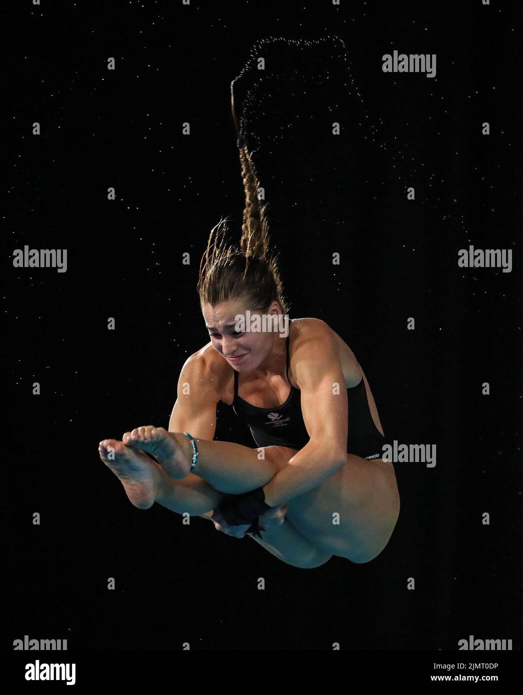 Canada’s Mia Jolie Doucet Vallee in action during the Women’s 3m Springboard Final at Sandwell Aquatics Centre on day ten of the 2022 Commonwealth Games in Birmingham. Picture date: Sunday August 7, 2022. Stock Photo