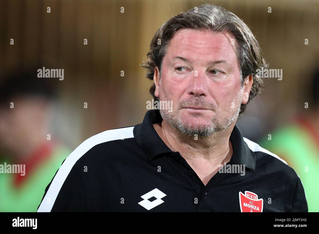 Monza, Italy. 07th Aug, 2022. Giovanni Stroppa, head coach of Ac Monza looks on during the Coppa Italia match beetween Ac Monza and Frosinone Calcio at U-Power Stadium on August 7, 2022 in Monza, Italy . Credit: Marco Canoniero/Alamy Live News Stock Photo