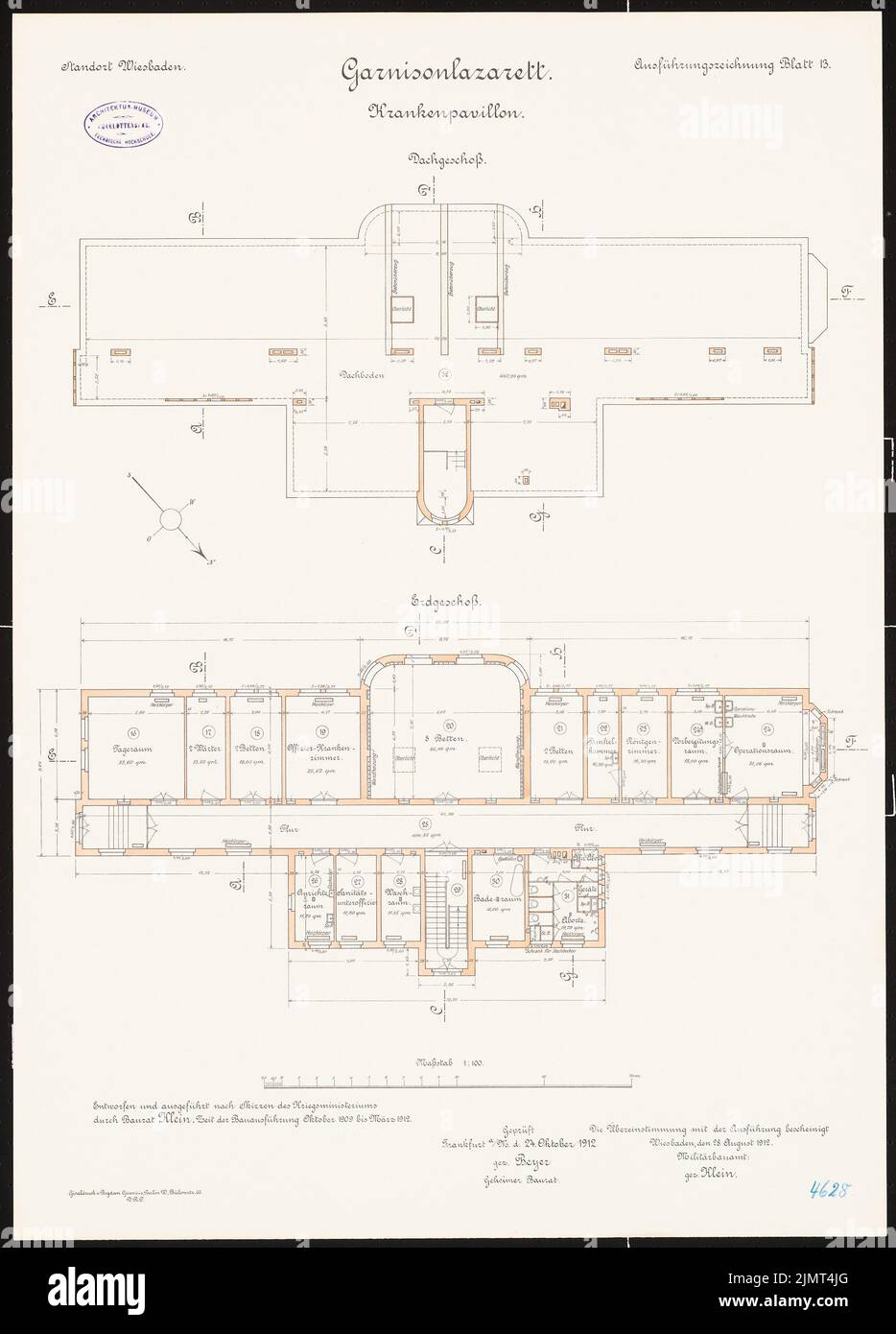 Unknown architect, Lazarett of the artillery barracks in Wiesbaden (28. ...