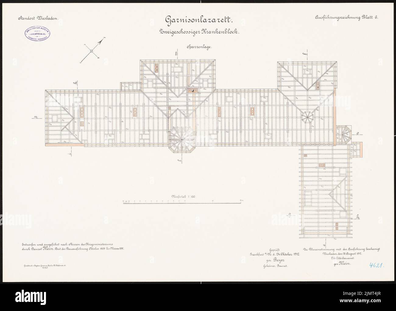 Unknown architect, Lazarett of the artillery barracks in Wiesbaden (28. ...