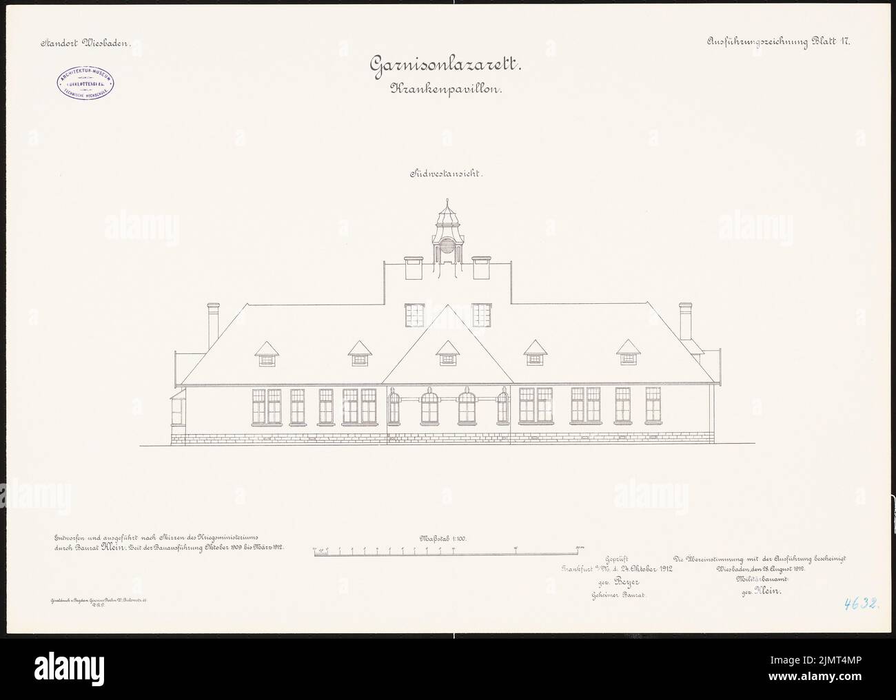 Unknown architect, Lazarett of the artillery barracks in Wiesbaden (28. ...