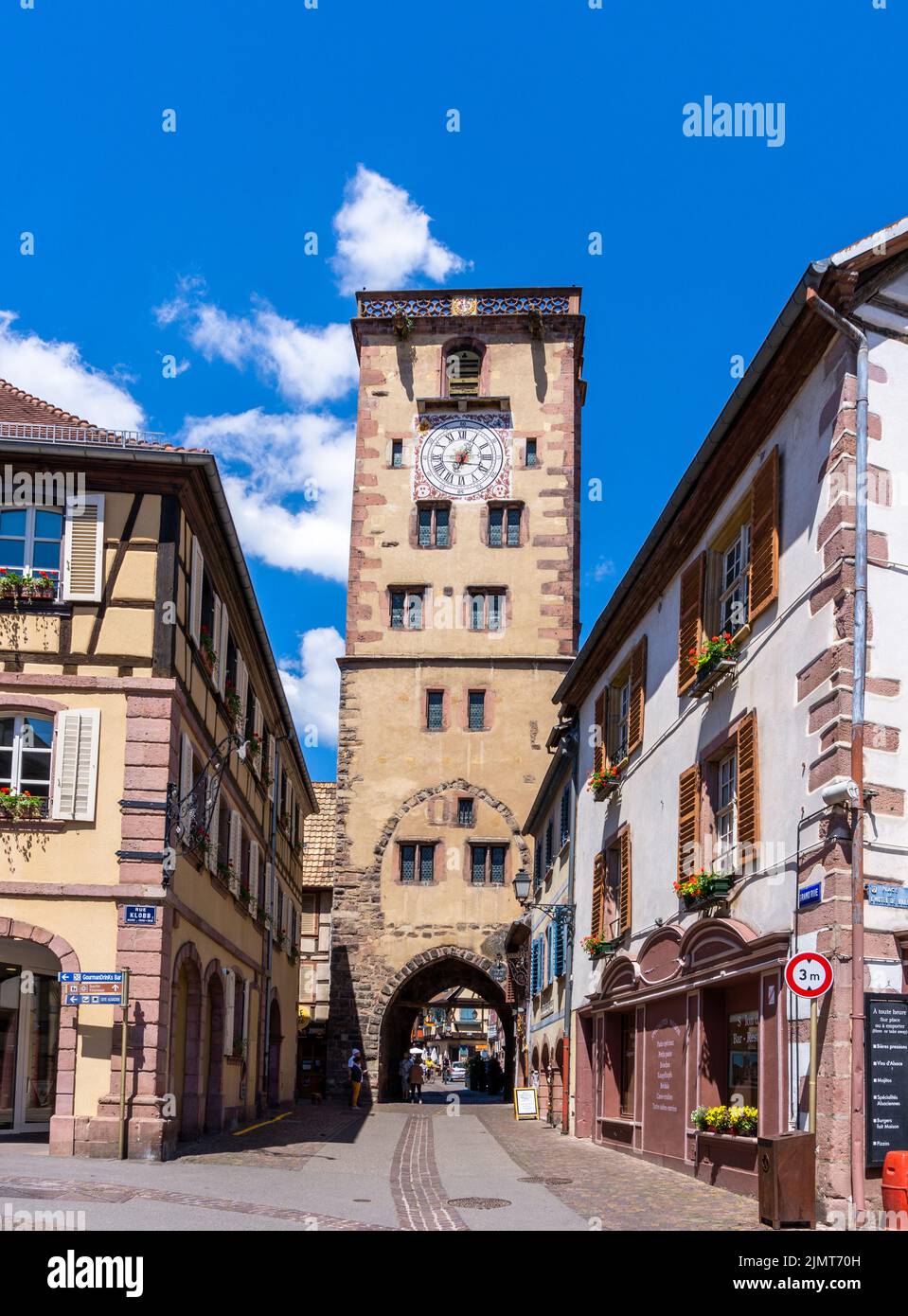 The Tour des Bouchers city gate in the historic village center of — free download