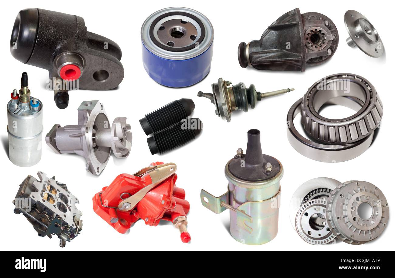 car repair parts isolated Stock Photo - Alamy