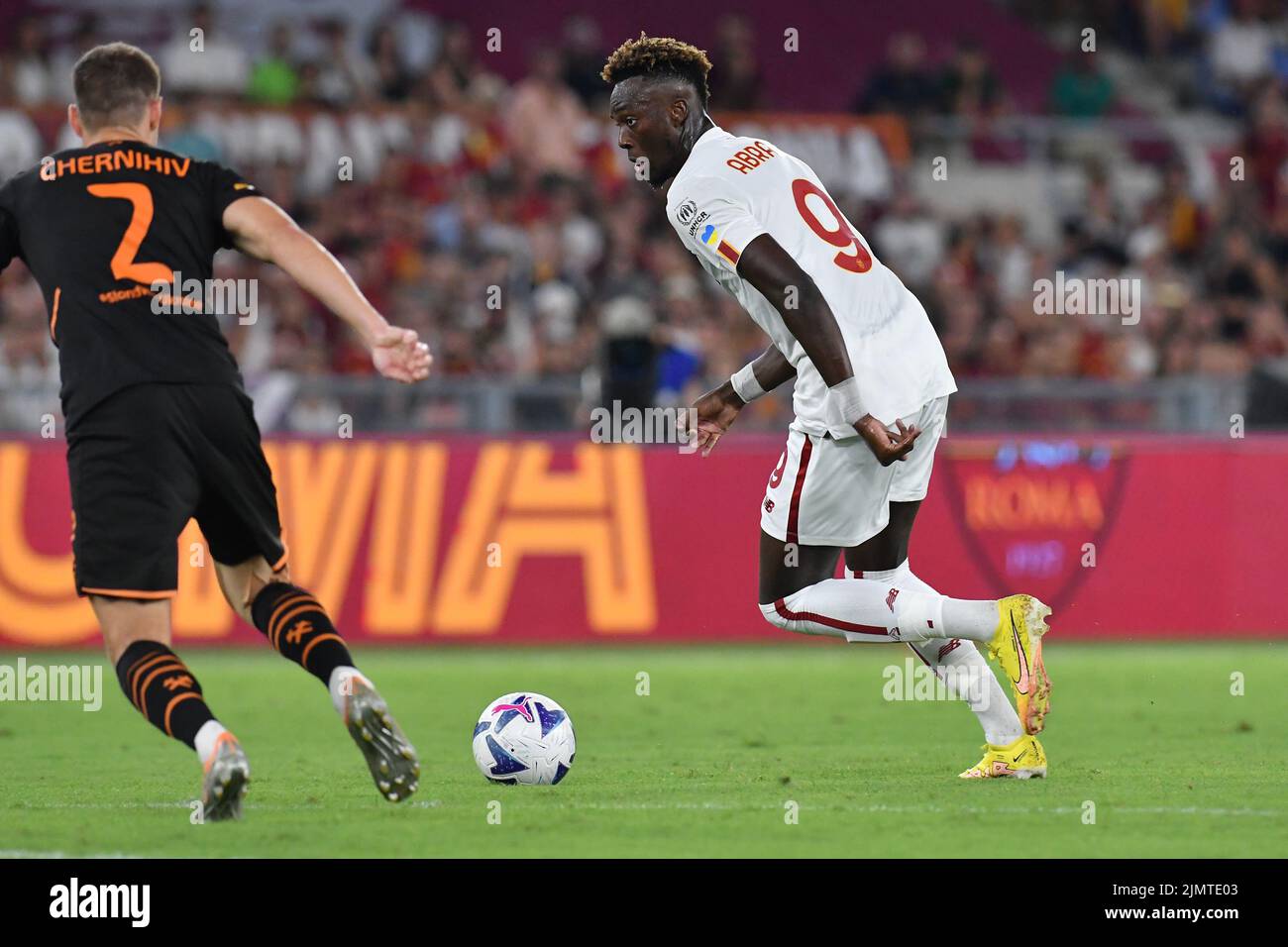 Stadio Olimpico, Rome, Italy. 07th Aug, 2022. friendly match football Roma v Shakhtar Donetsk: Tammy Abraham of AS Roma Credit: Action Plus Sports/Alamy Live News Stock Photo