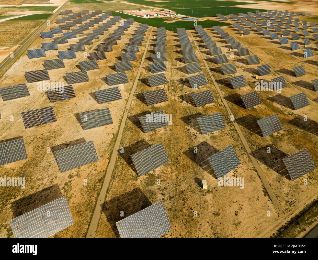 Solar power station. Solar panels in the desert Stock Photo - Alamy