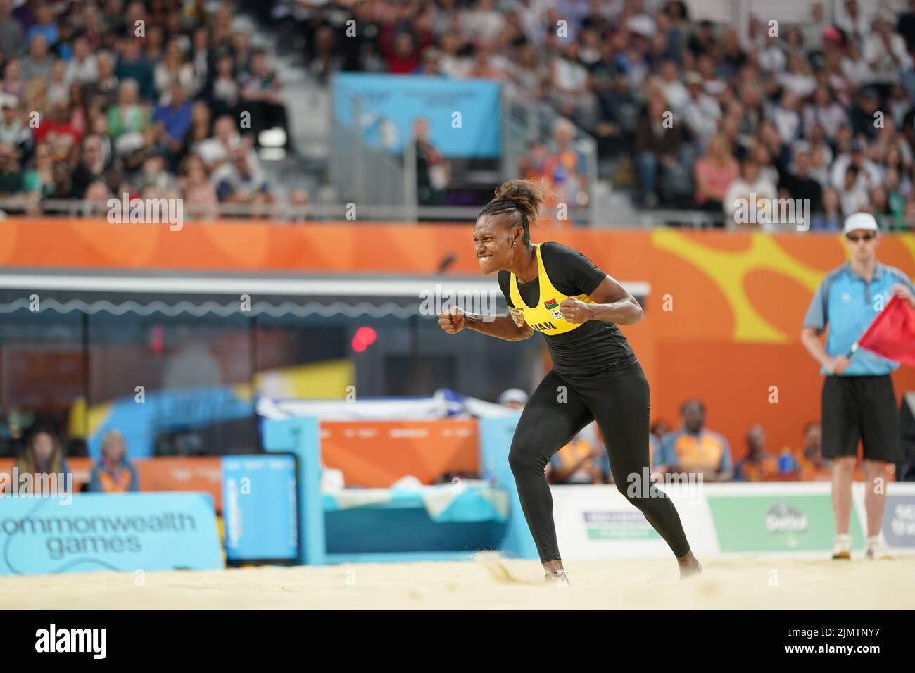 Vanuatu's Miller Pata and Sherysyn Toko compete during the Women's