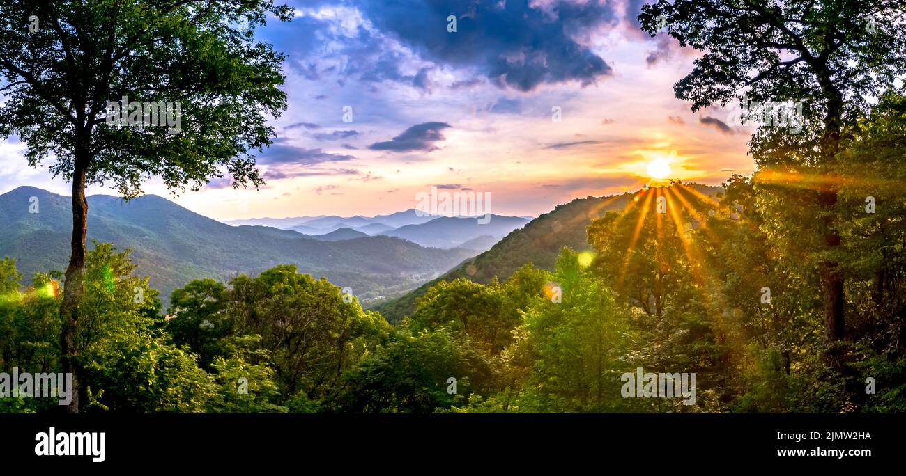 Beautiful nature scenery in maggie valley north carolina Stock Photo