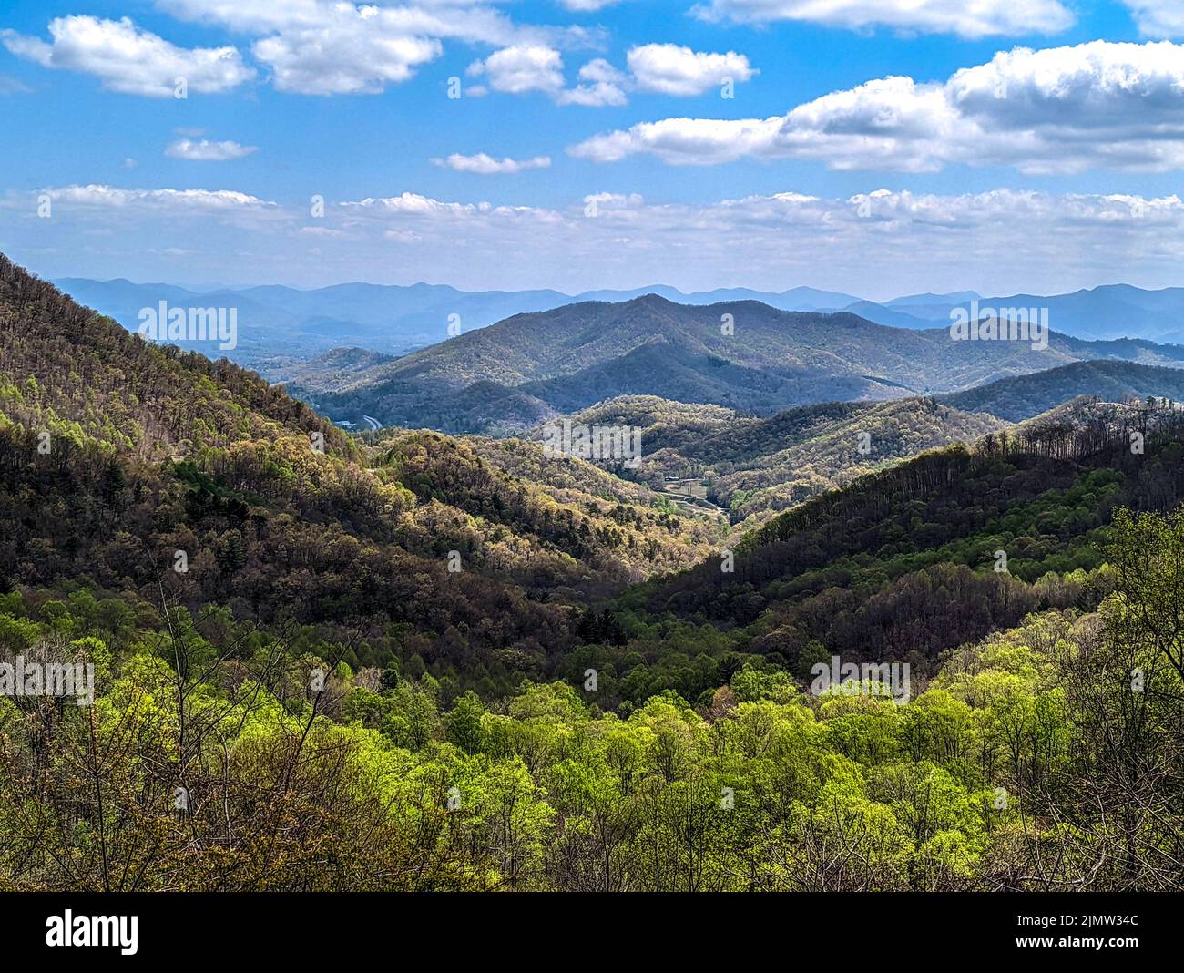 Nantahala national forest scenic mountain ovelook in north carolina