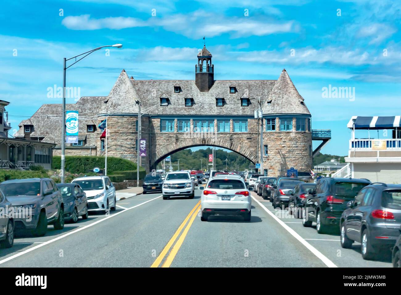 Coastal view of Narragansett, Rhode Island Stock Photo Alamy