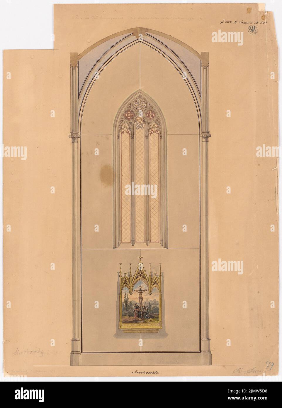 Lucae richard 1829 1877 gotisches fenster einer kirche hi-res stock ...