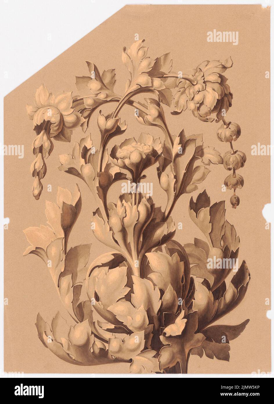 Boetticher Carl (18061889), various decorations, fabrics, wallpaper