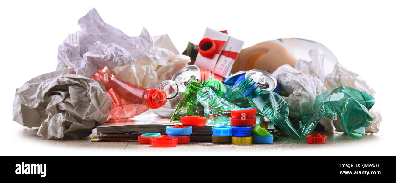 Recyclable garbage consisting of glass Stock Photo Alamy