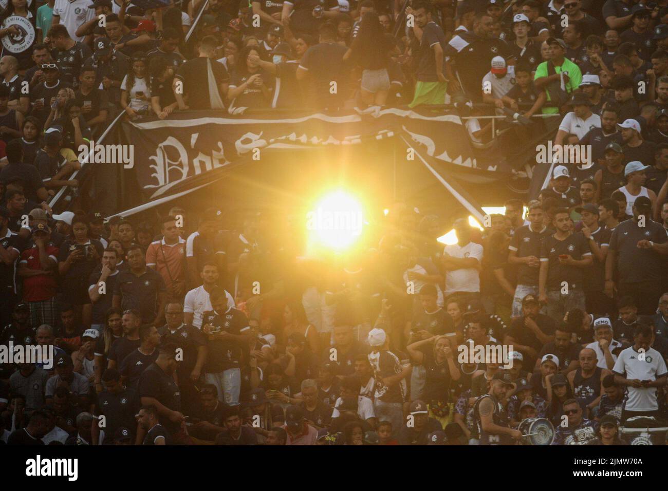 Belem, Brazil. 07th Aug, 2022. PA - Belem - 07/08/2022 - BRAZILIAN C 2022, REMO X APARECIDENSE - Supporters during a match between Remo and Aparecidense at the Baenao stadium for the Brazilian championship C 2022. Photo: Fernando Torres/AGIF/Sipa USA Credit: Sipa USA/Alamy Live News Stock Photo