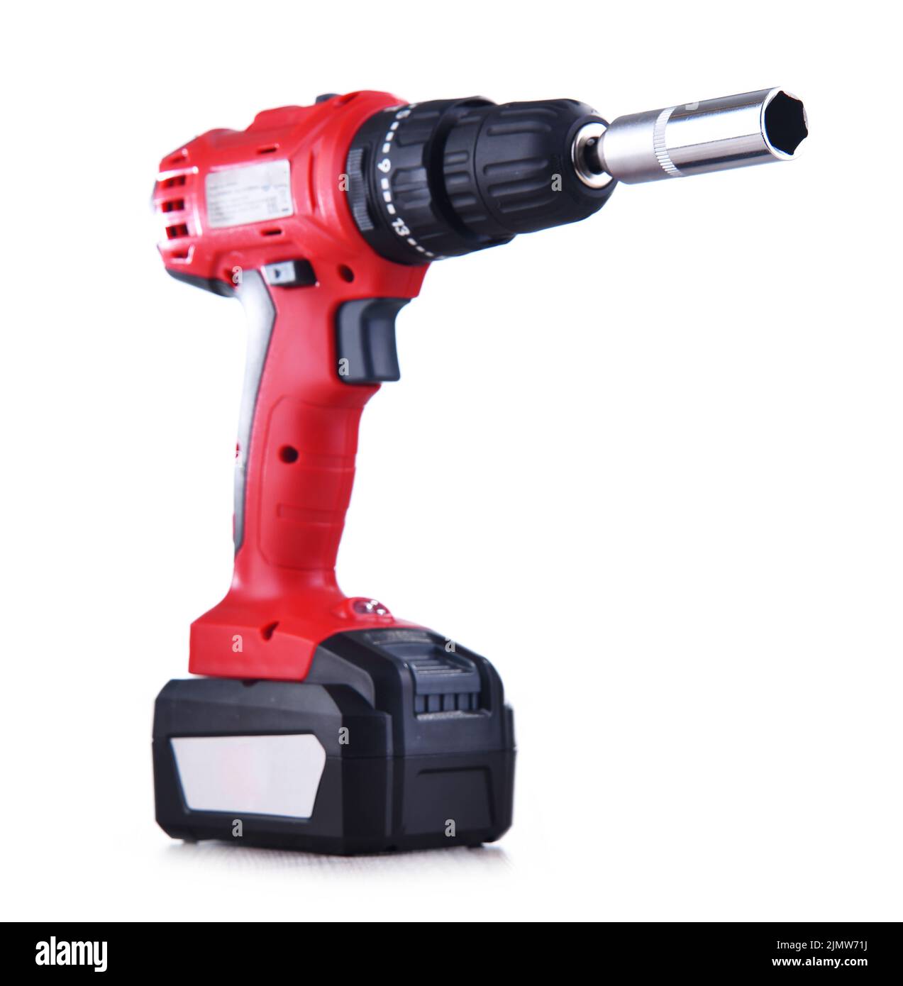 A screw gun isolated on white background Stock Photo Alamy