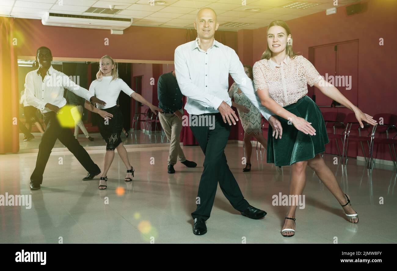 People learning tap dance movements Stock Photo Alamy