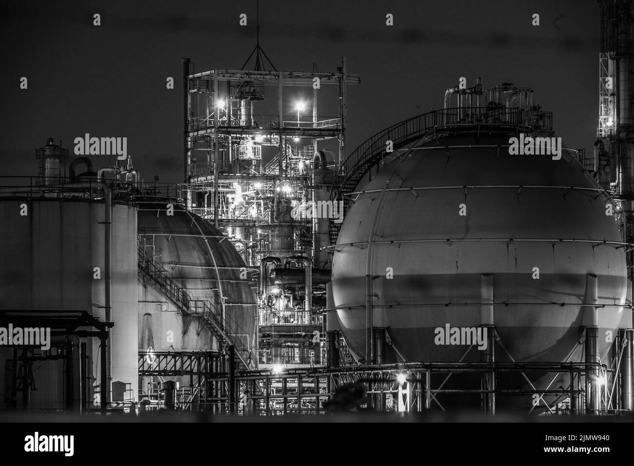 Factory night view of Kawasaki Keihin industrial zone Stock Photo Alamy