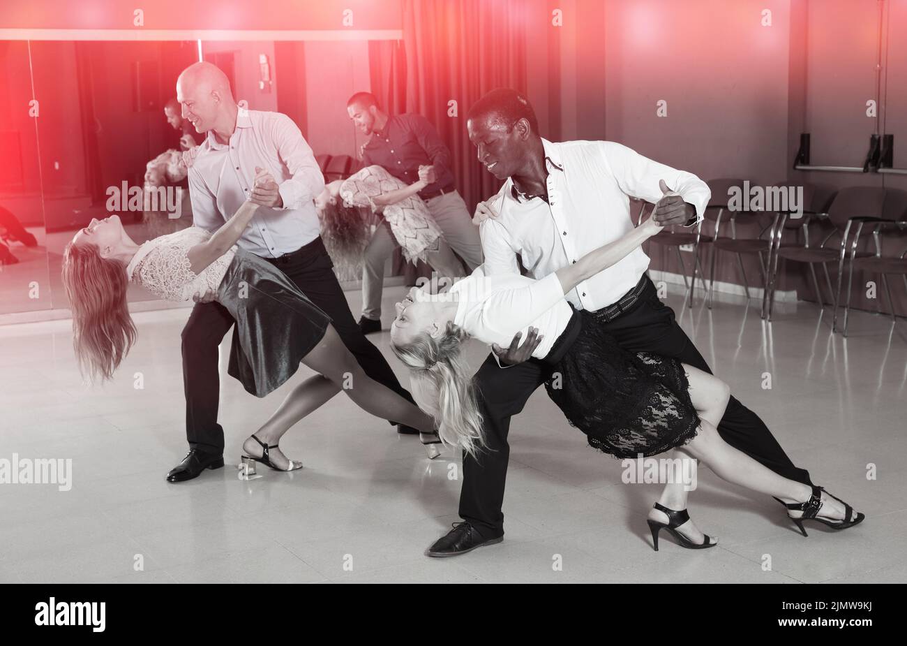 People practicing samba Stock Photo