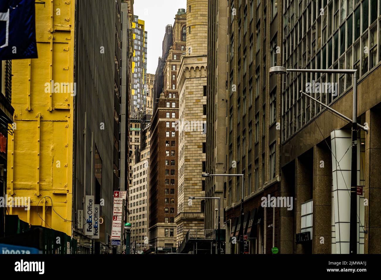 Streets of New York Lower Manhattan Stock Photo