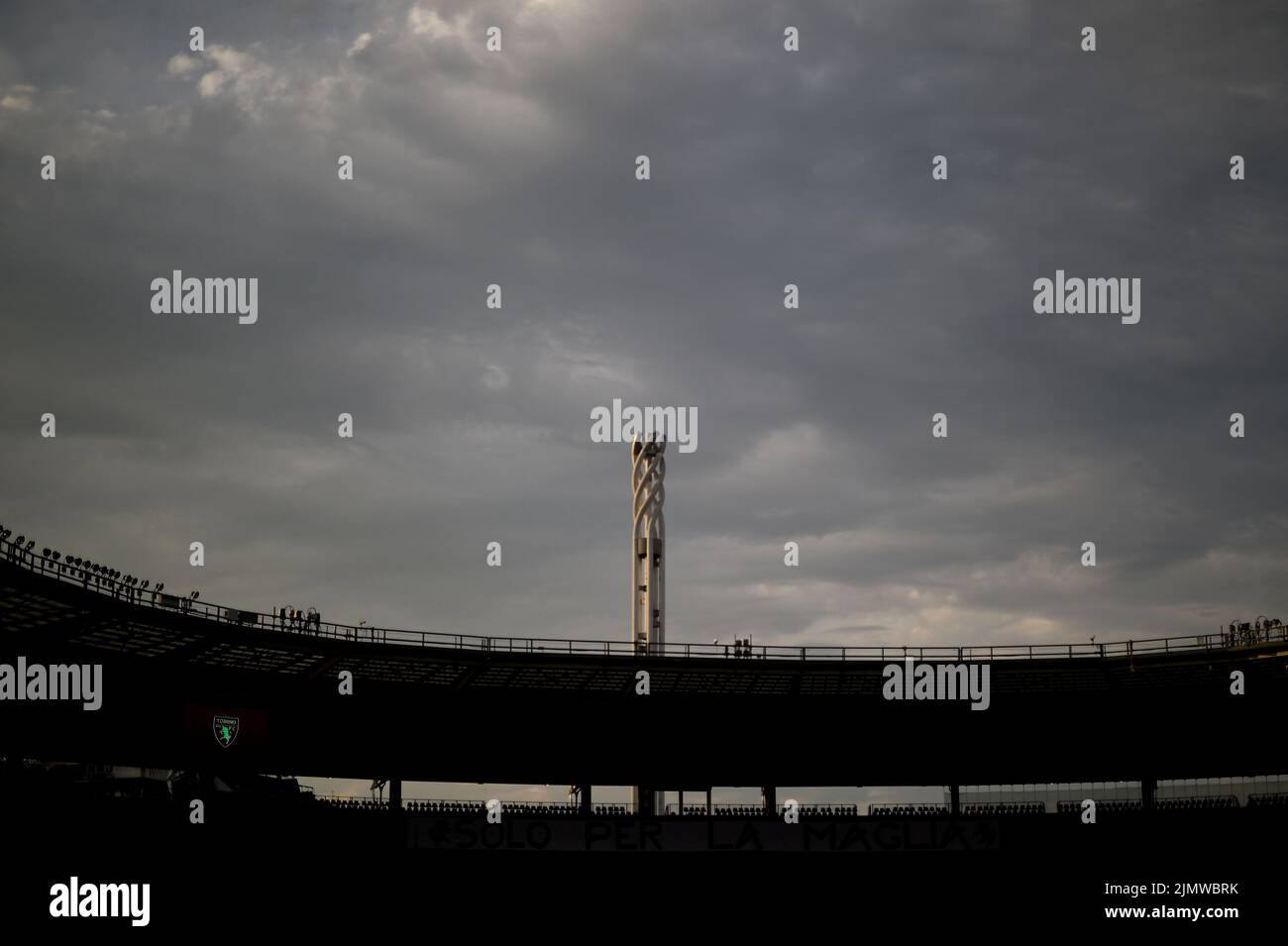 Turin, Italy. 06 August 2022. General view of Olimpico Grande Torino stadium is seen prior to the Coppa Italia football match between Torino FC and Palermo FC. Credit: Nicolò Campo/Alamy Live News Stock Photo