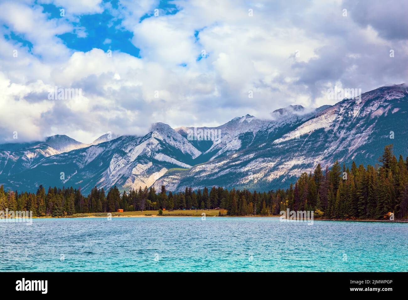 Annette Lake in the Rocky Mountains Stock Photo