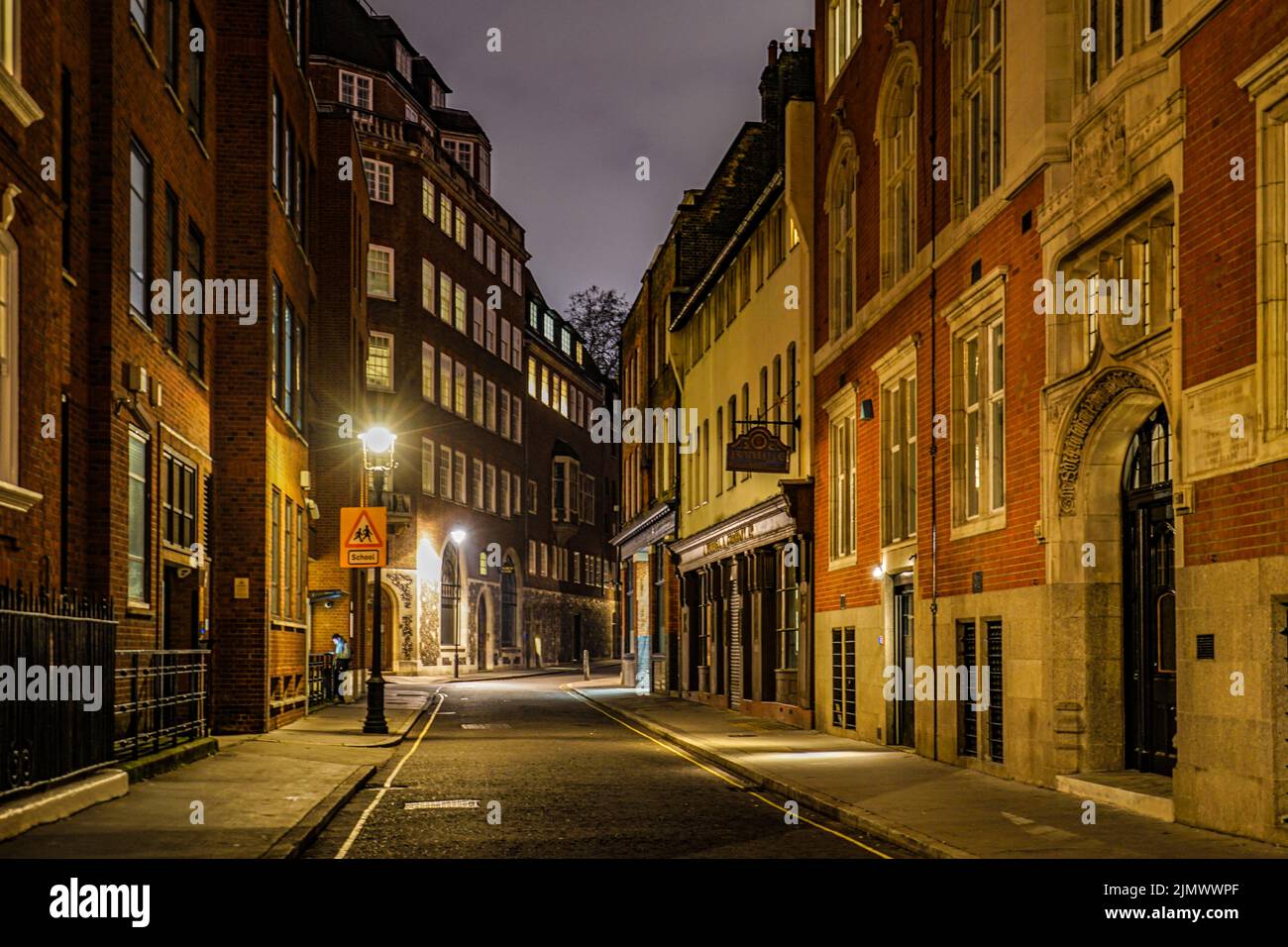 Night view of the residential area of â€‹â€‹London, England Stock Photo