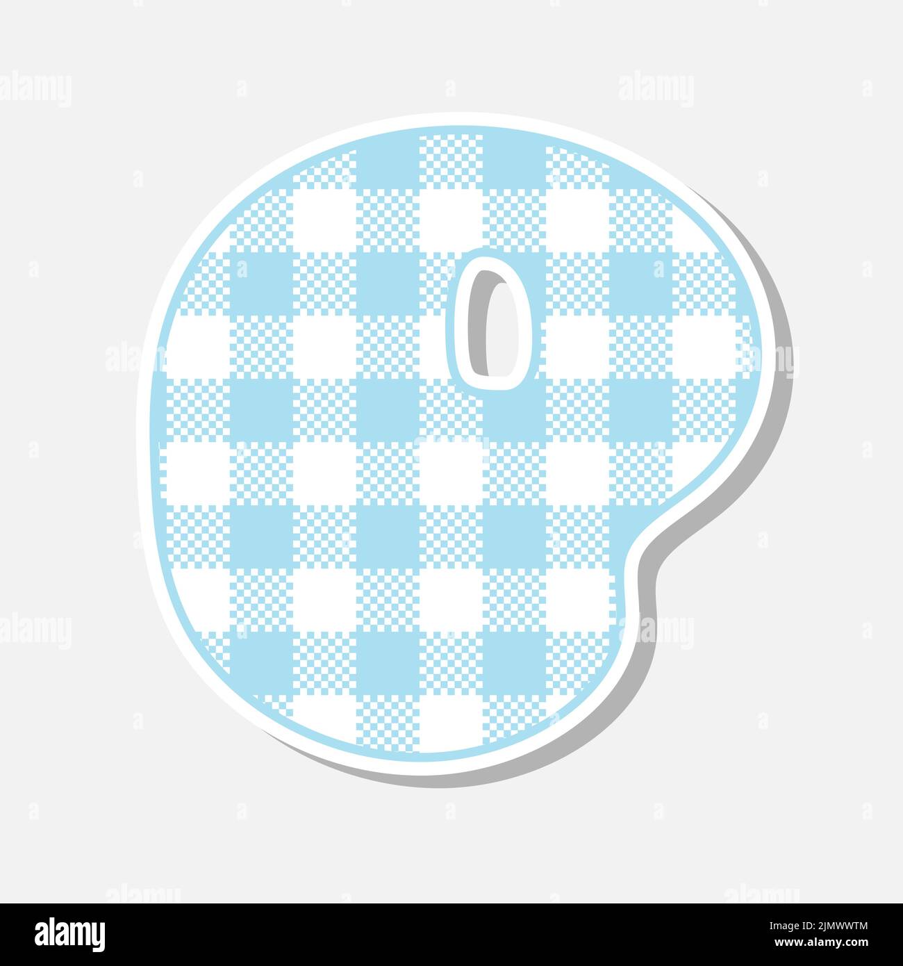 Patchwork hand drawn textile font. Cute textile font for scrapbook or