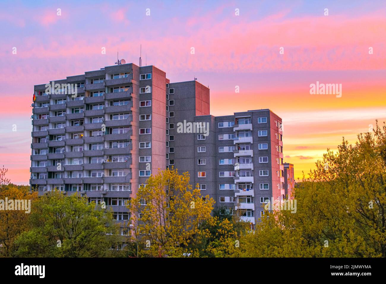 Residential building in Leherheide Bremerhaven Germany. Stock Photo