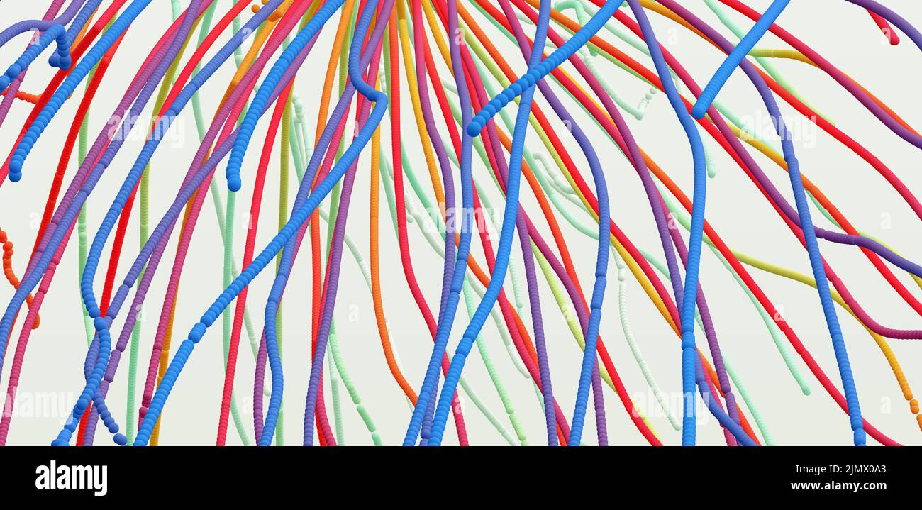 Connection structure with dynamic particles. Abstract background with dynamic effect. Futuristic technology style. 3d vector illustration. Stock Vector