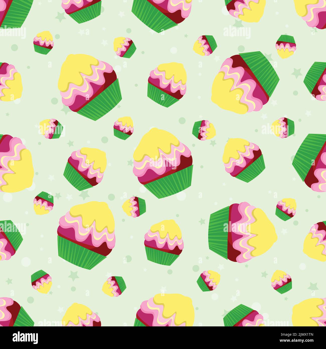 Green seamless sweets backgrounds Stock Vector