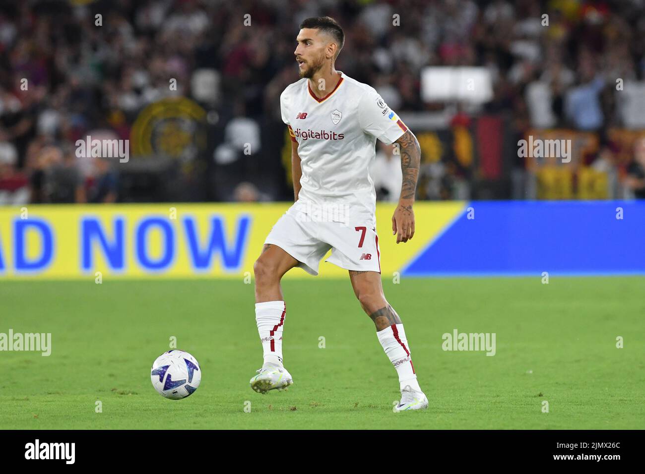 Rome, Lazio. 07th Aug, 2022. Lorenzo Pellegrini of AS Roma during the friendly match Roma v Shakhtar Donetsk at Olimpico stadium in Rome, Italy, Aug 07th, 2022. Fotografo01 Credit: Independent Photo Agency/Alamy Live News Stock Photo