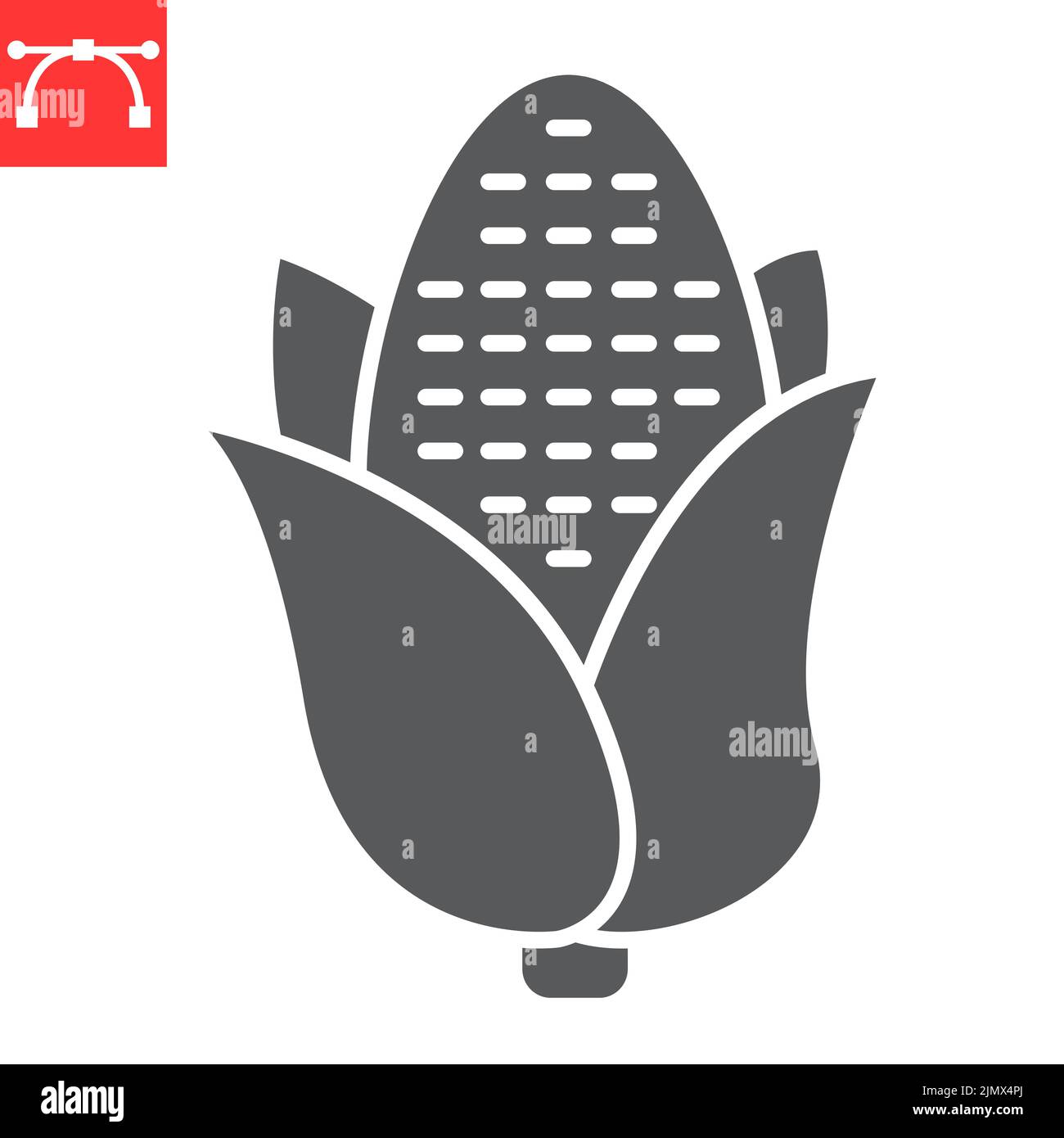 Corn field with single Stock Vector Images - Alamy