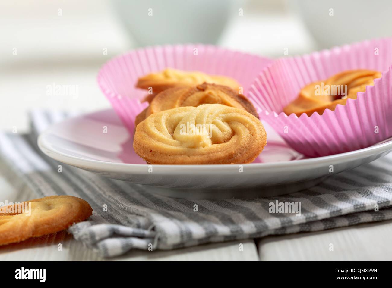 Homemade danish butter cookies Stock Photo Alamy