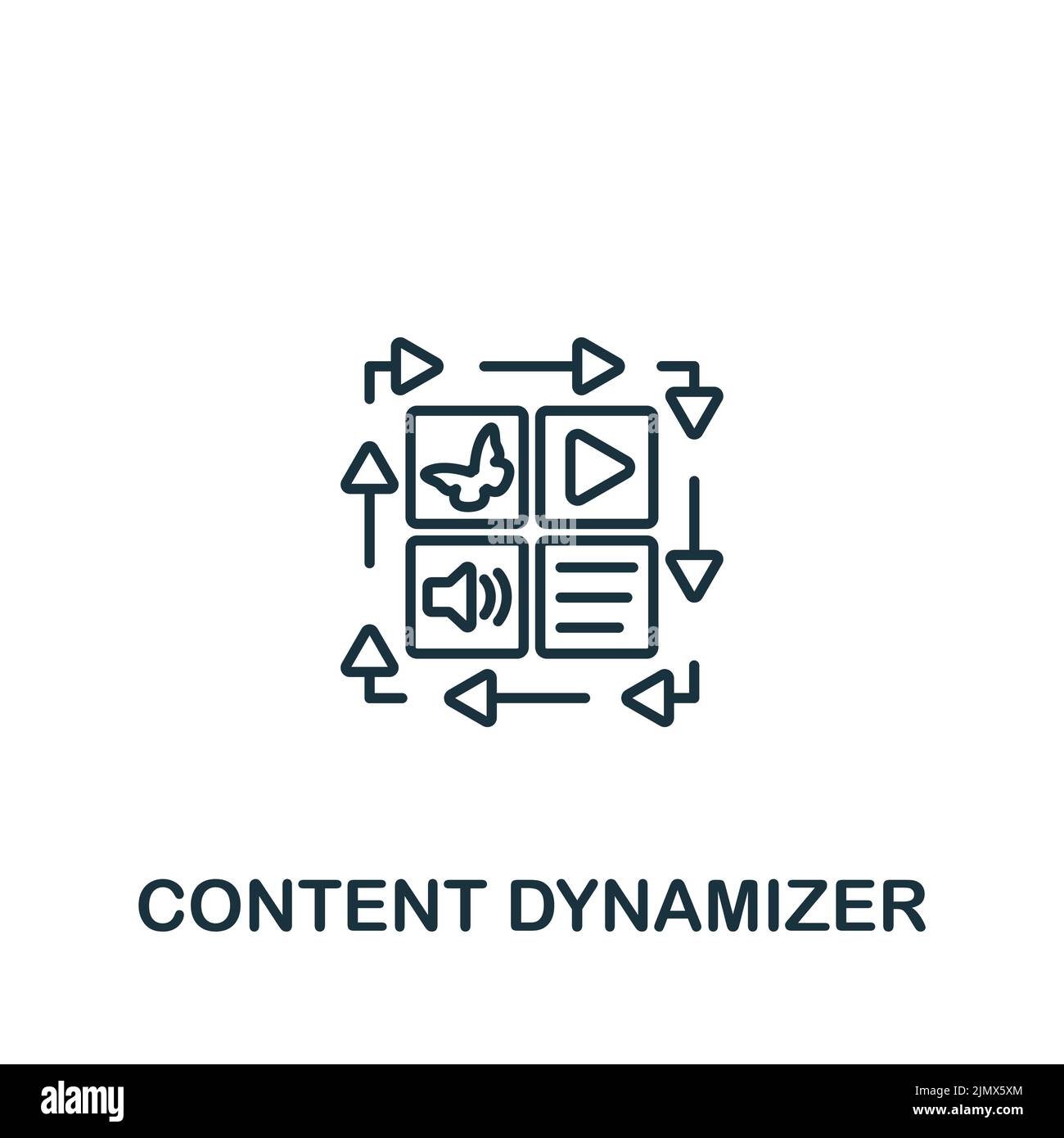 Content Dynamizer icon. Monochrome simple Community icon for templates ...