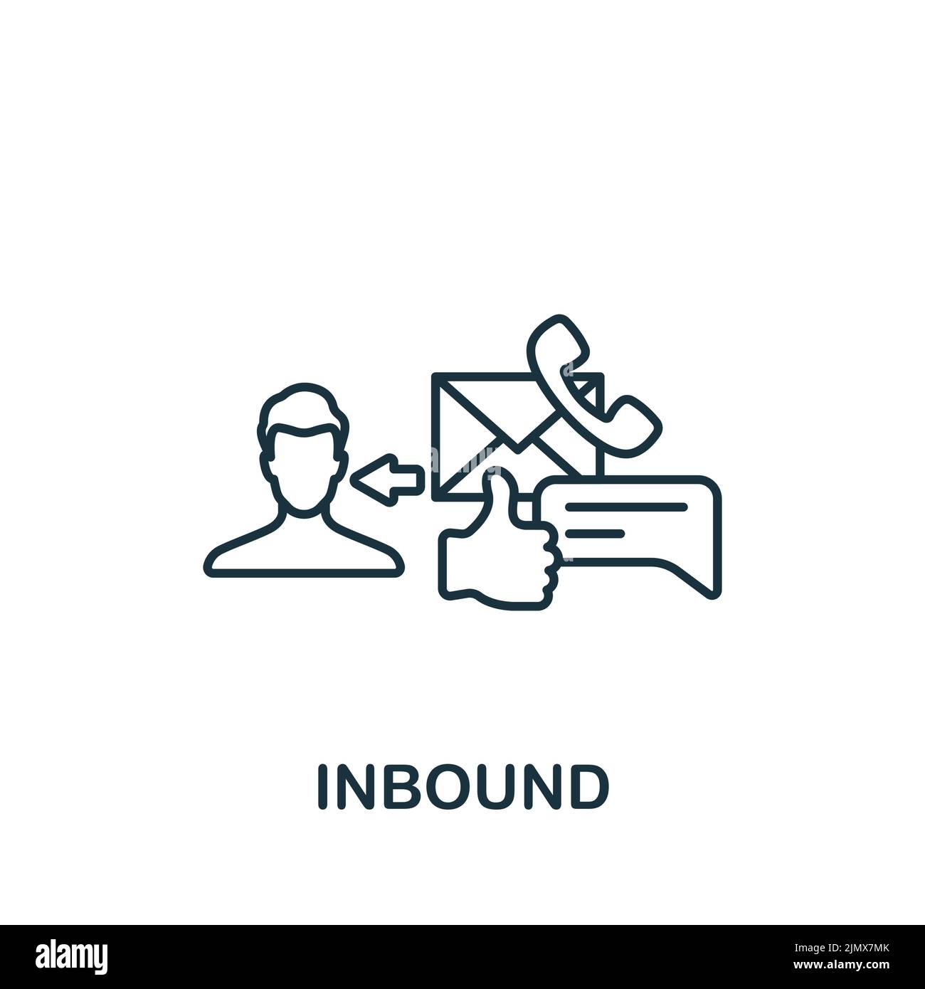 Inbound icon. Monochrome simple Community icon for templates, web ...
