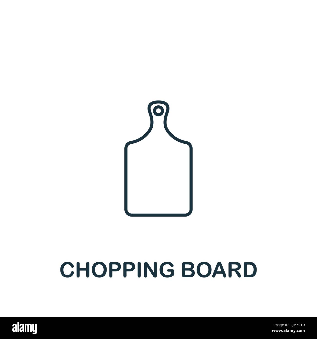 Chopping Board icon. Monochrome simple Cooking icon for templates, web design and infographics Stock Vector