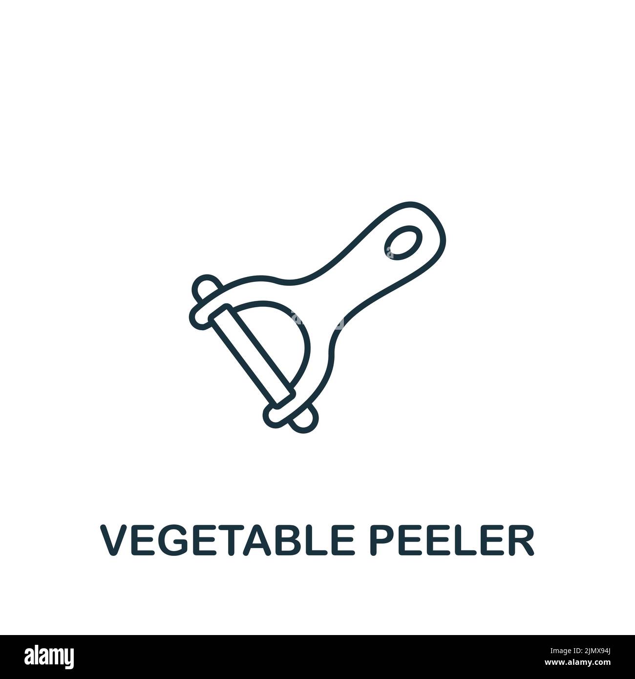Vegetable Peeler icon. Monochrome simple Cooking icon for templates