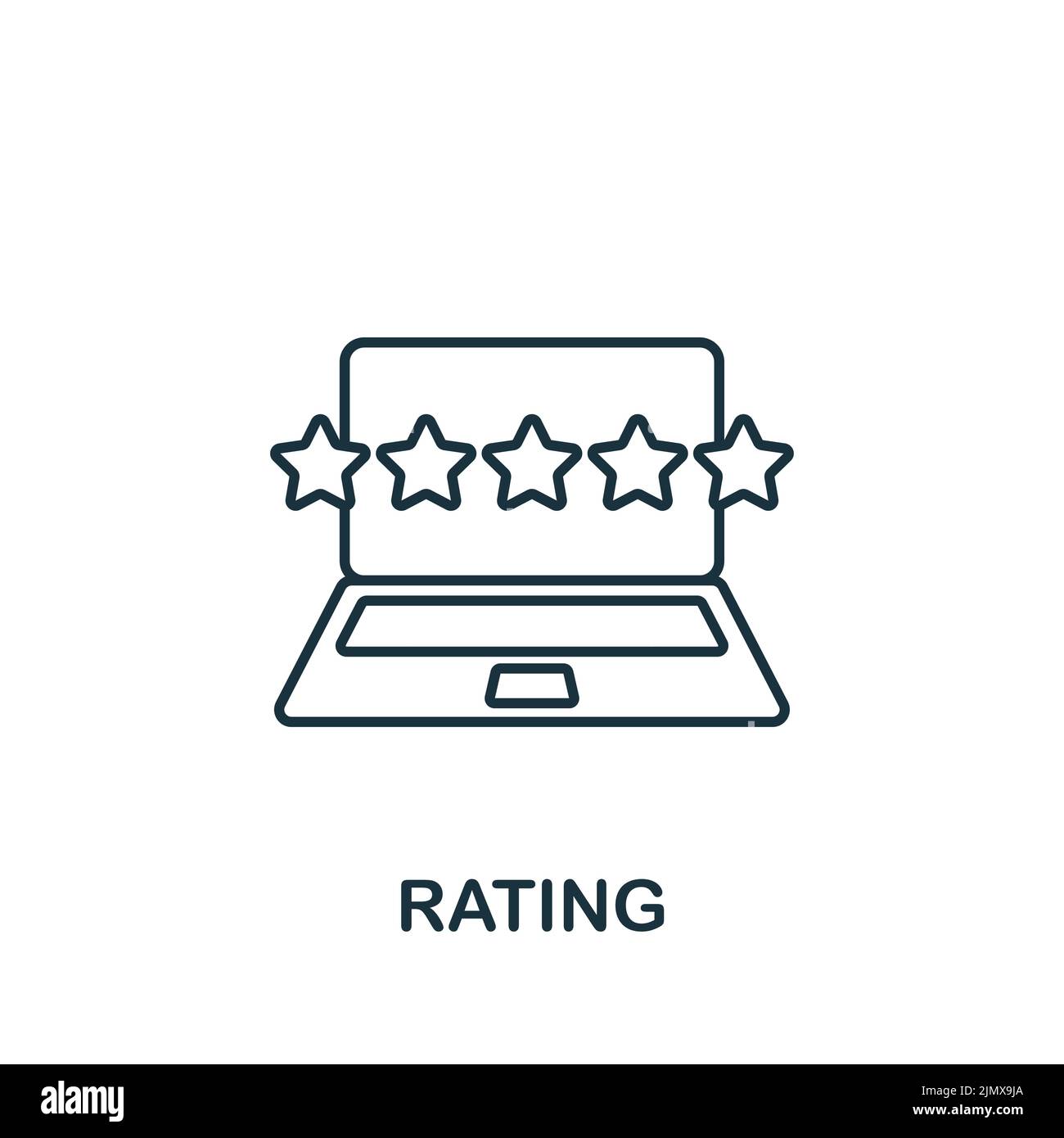 Rating icon. Monochrome simple Community icon for templates, web design ...